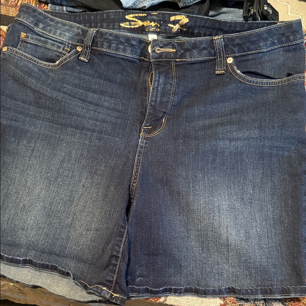 Seven7 Deep Indigo Denim Shorts